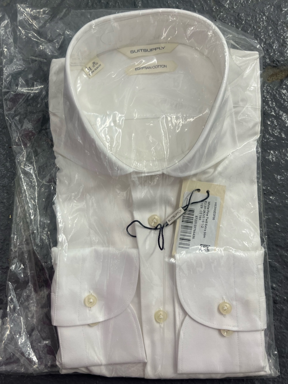 Suitsupply White Egyptian Cotton Dress Shirt